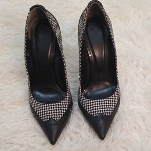 Black and white pumps